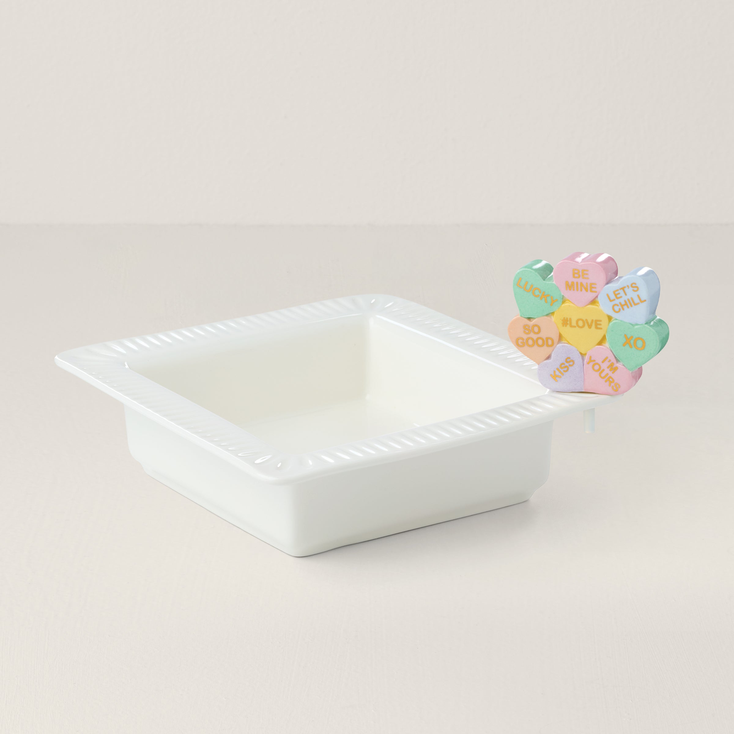 Lenox Premium Profile Poppers Square Bowl & Heart Candy Set