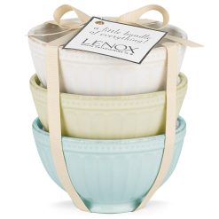 Alternative view of Lenox Premium French Perle Groove Assorted Mini 3-Piece Bowl Set