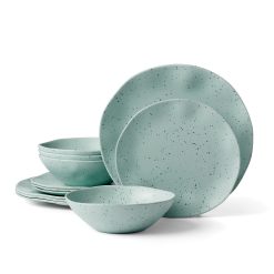 Lenox Premium Terrazzo Melamine Mint 12-Piece Dinnerware Set