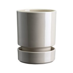 Lenox Premium Hoff Glazed Sand Stone 12cm Pot with Saucer
