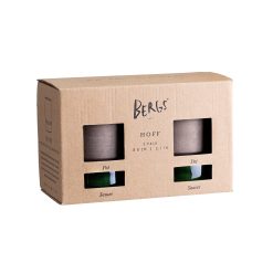 Lenox Premium Hoff Raw Grey & Glazed Emerald Green 8cm Pots, Set of 2