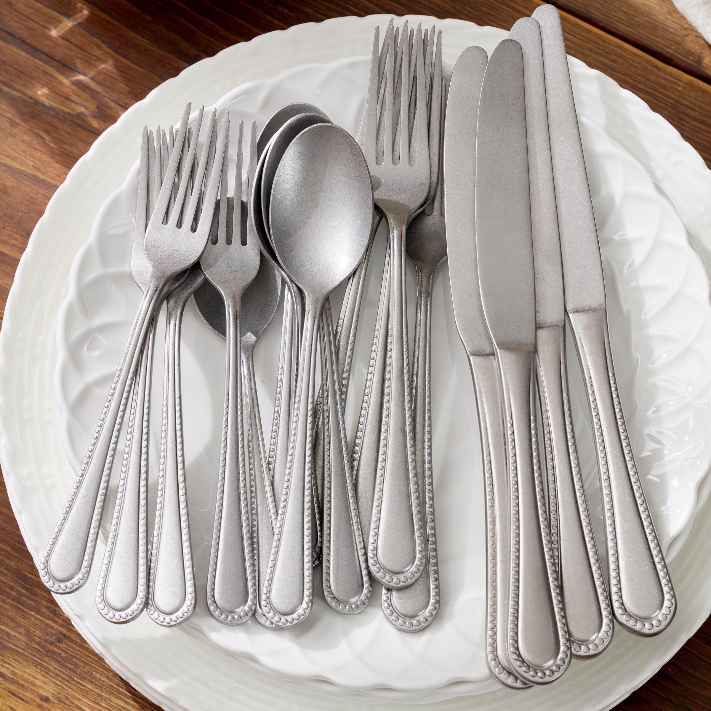 Lenox Premium Hartwell Vintage 42-Piece Flatware Set - Image 3