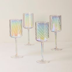 Lenox Premium Tuscany Classics Iridescent White Wine Glasses, Set of 4