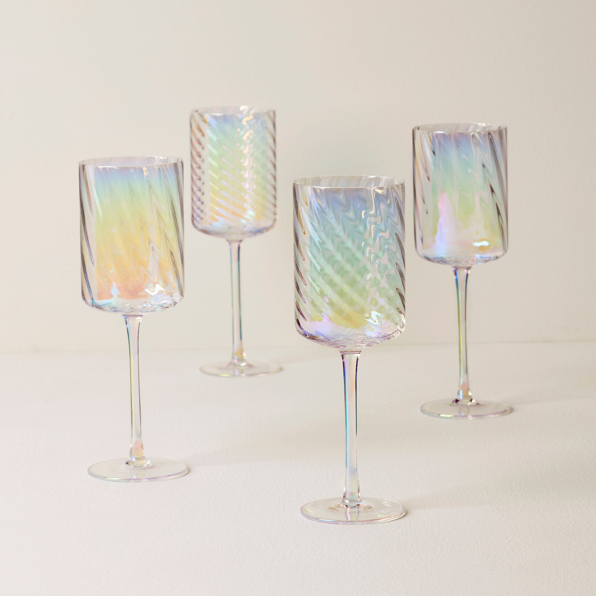Lenox Premium Tuscany Classics Iridescent White Wine Glasses, Set of 4