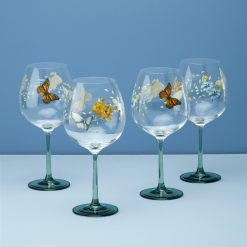 Lenox Premium Butterfly Meadow Balloon Wine Glasses, Set of 4