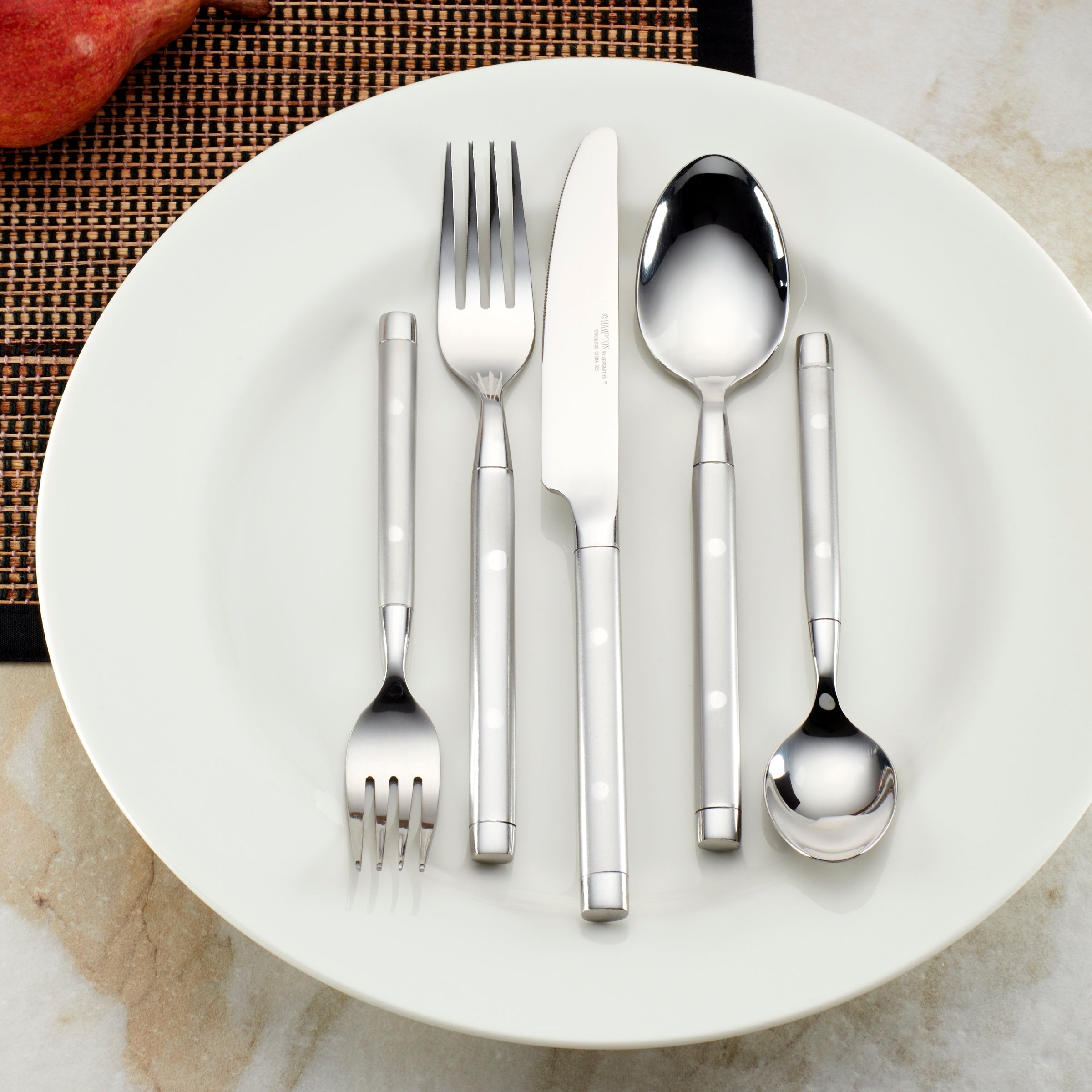 Lenox Premium Shangrila Frosted 20-Piece Flatware Set - Image 2
