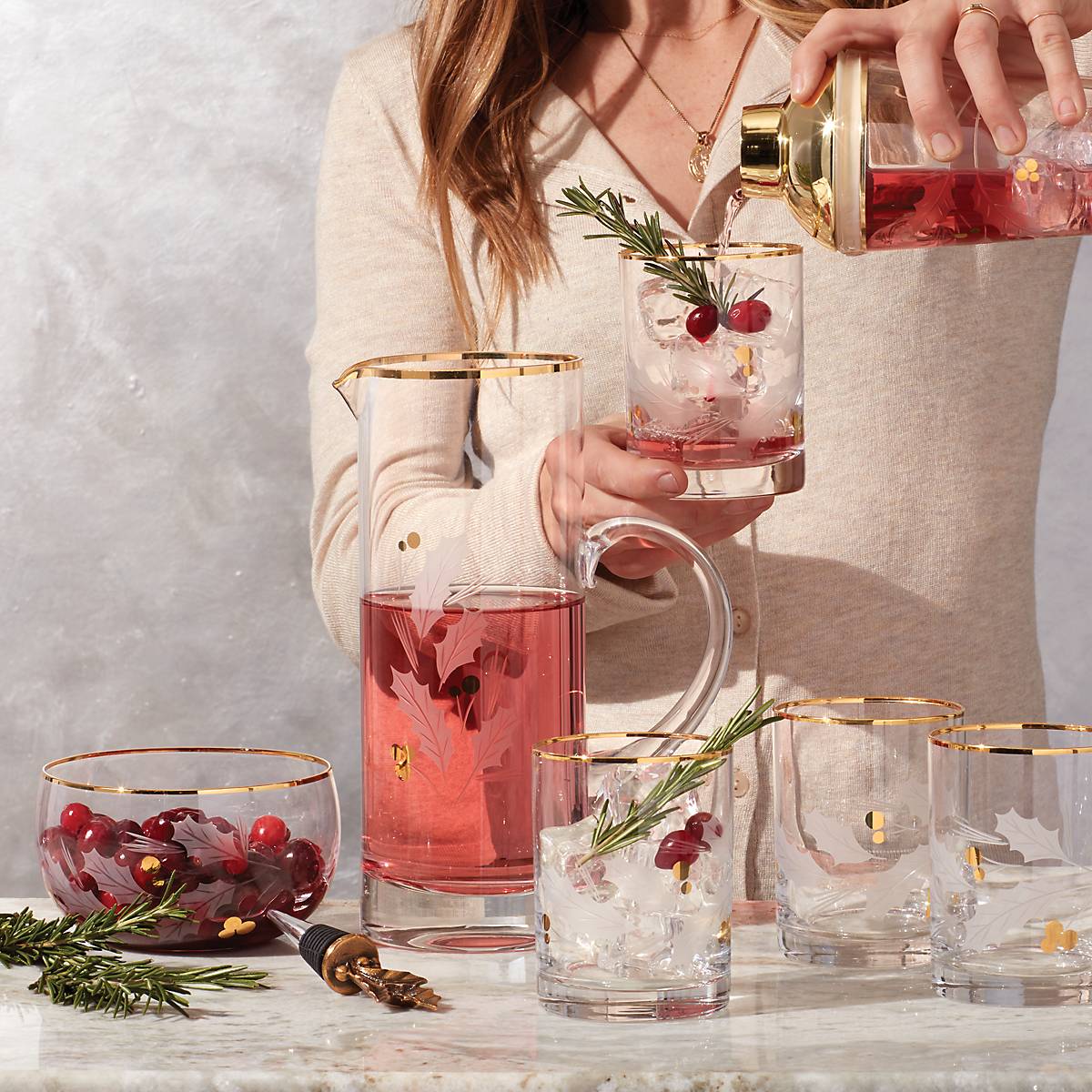 Lenox Premium Holiday Gold Double Old Fashion Glasses, Set of 4 - Image 7