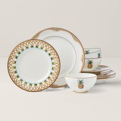 Lenox Premium British Colonial Bamboo 12-Piece Dinnerware Set