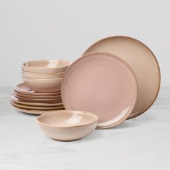 Lenox Premium Organic Shades Clay 12-Piece Dinnerware Set