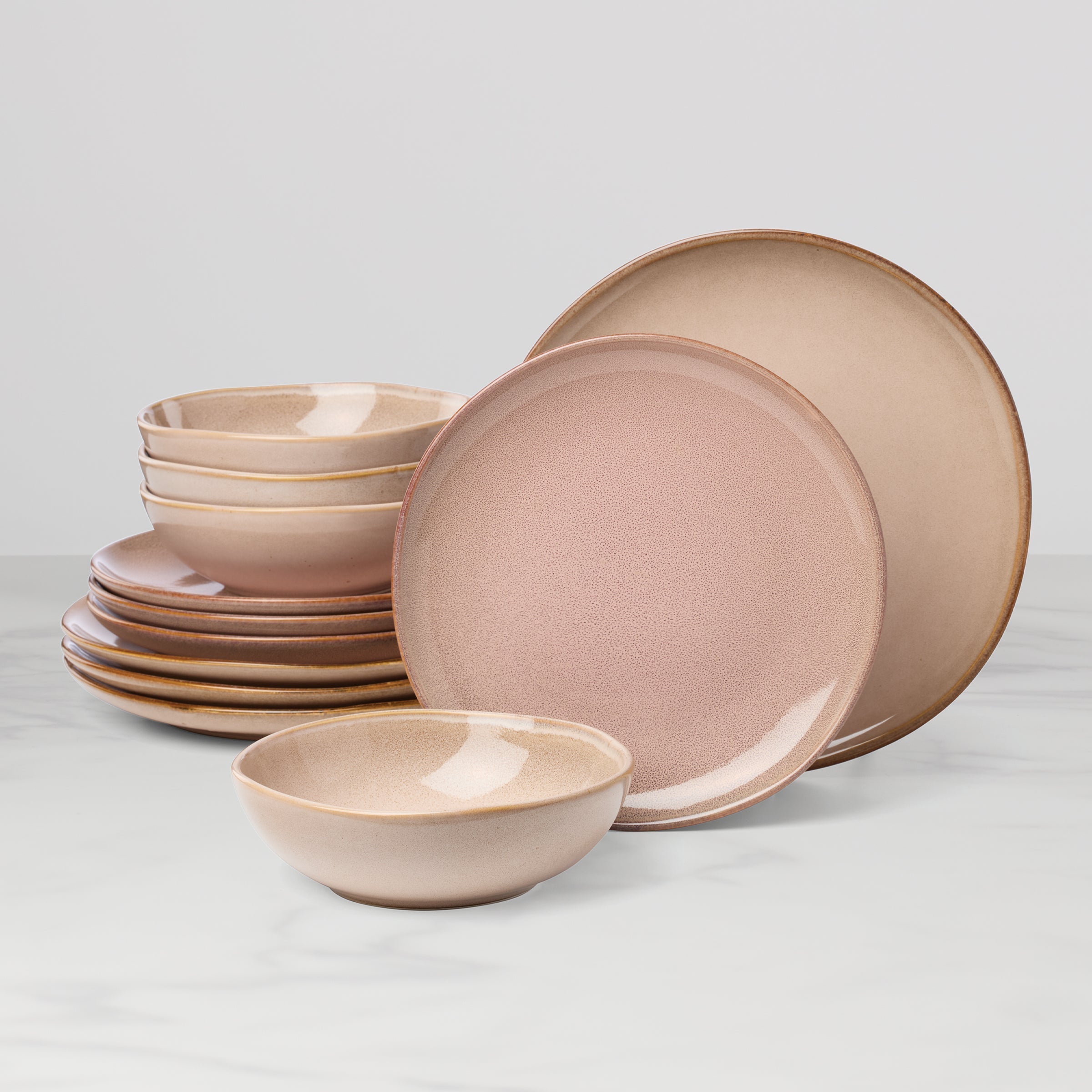 Lenox Premium Organic Shades Clay 12-Piece Dinnerware Set