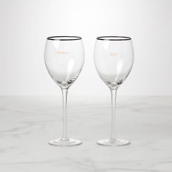 Lenox Premium Cheers To Us Sweet & Dry Wine Glasses, Set of 2