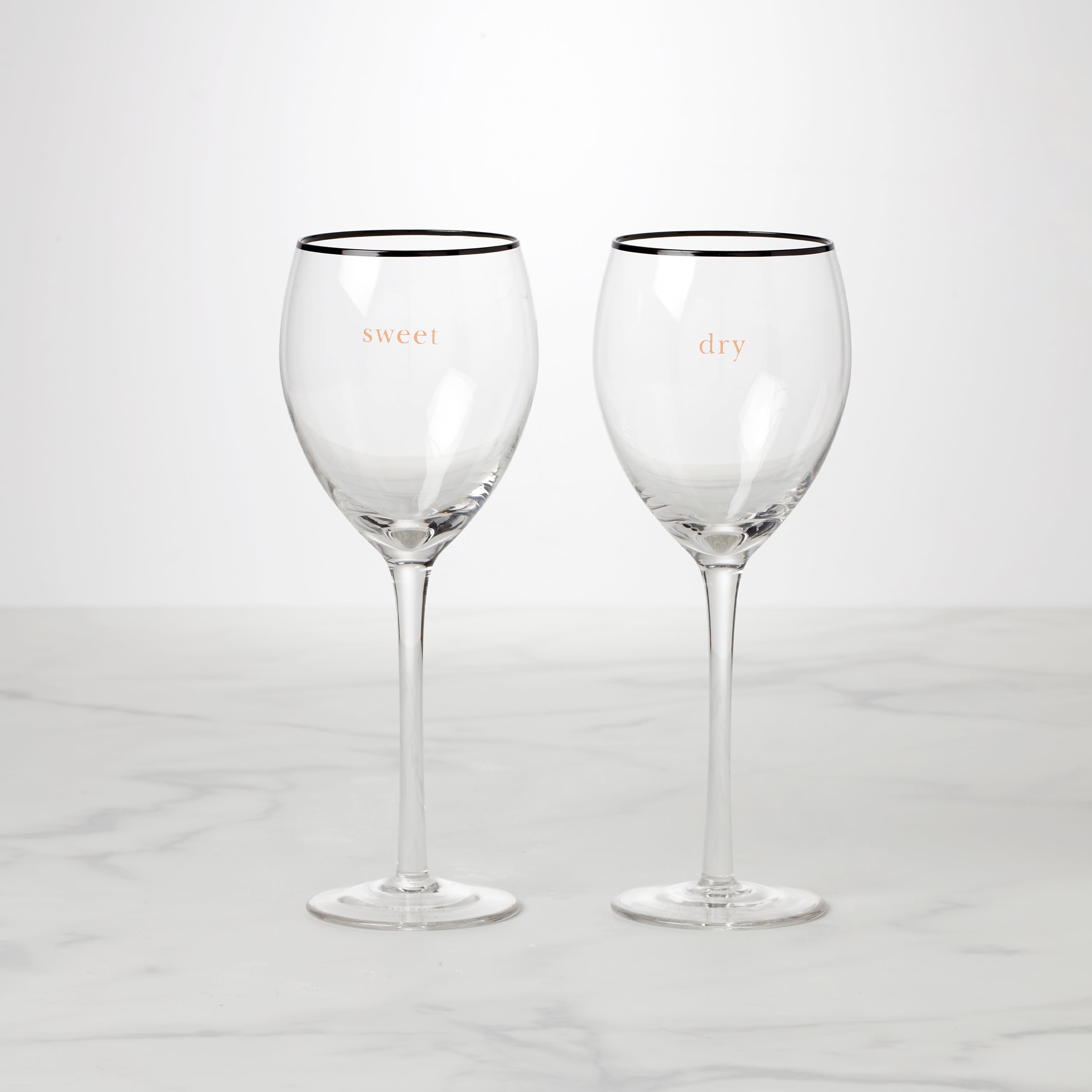 Lenox Premium Cheers To Us Sweet & Dry Wine Glasses, Set of 2