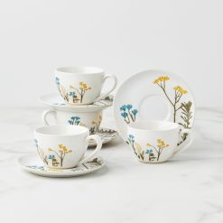 Lenox Premium Wildflowers 8-Piece Espresso Cups & Saucers Set