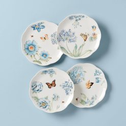 Lenox Premium Butterfly Meadow Blue Dessert Plates, Set of 4