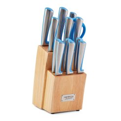 Lenox Premium Orion Blue 14-Piece Cutlery Block Set