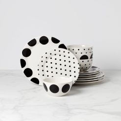 Lenox Premium On The Dot 12-Piece Dinnerware Set