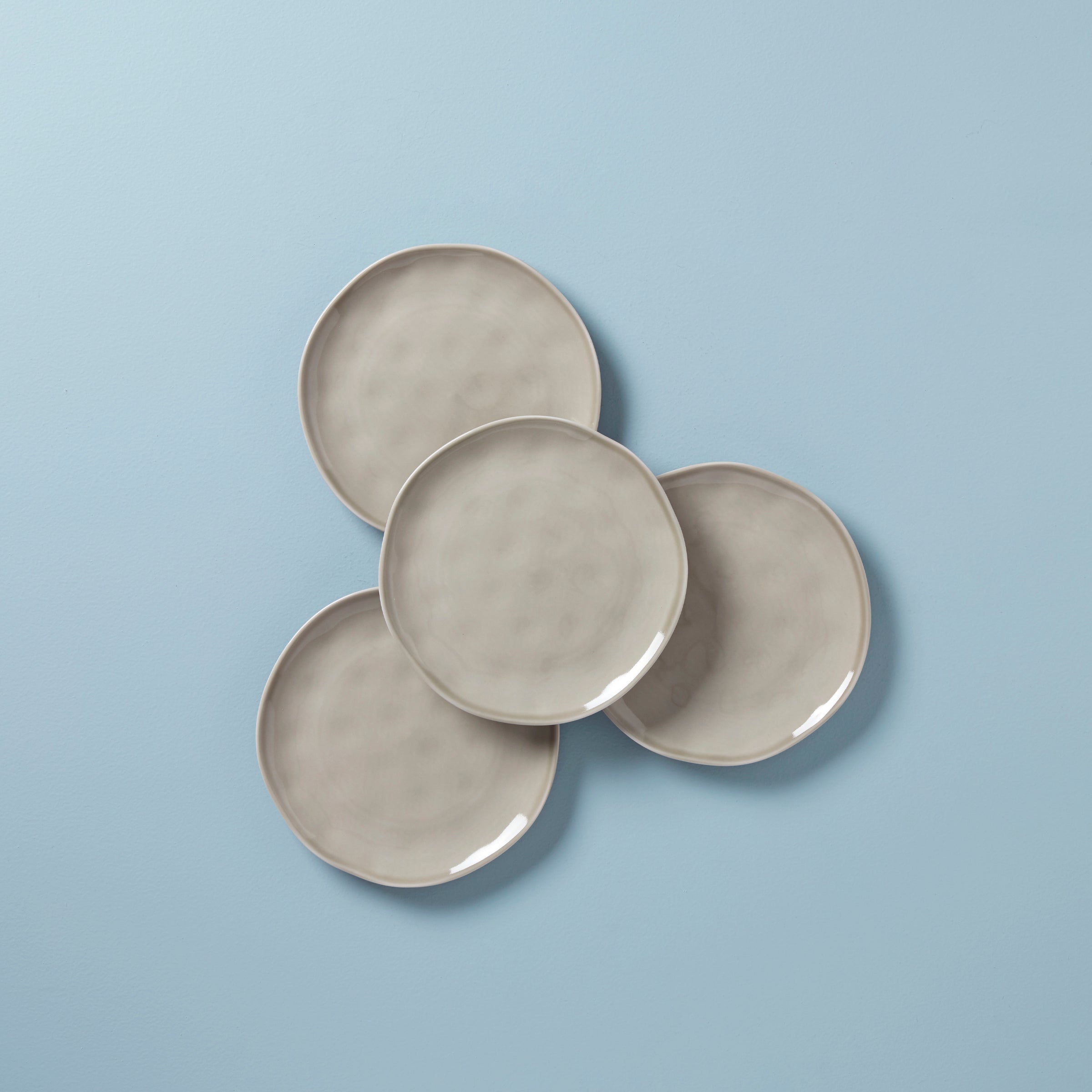 Lenox Premium Bay Colors Grey Accent Plates, Set of 4