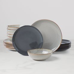 Lenox Premium Organic Shades Gray 18-Piece Dinnerware Set