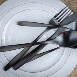 Lenox Premium Averie Black Satin 20-Piece Flatware Set