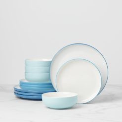 Lenox Premium 24 Seven Colors Turquoise 12-Piece Dinnerware Set
