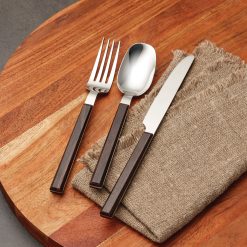 Alternative view of Lenox Premium Henley Brown 16-Piece Flatware Set
