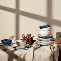 Alternative view of Lenox Premium Bay Colors Blue 12-Piece Dinnerware Set