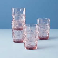 Lenox Premium Butterfly Meadow Pink Tall Glasses, Set of 4