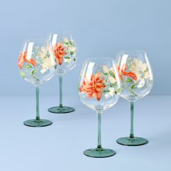 Alternative view of Lenox Premium Butterfly Meadow Holiday Balloon Glasses, Set of 4