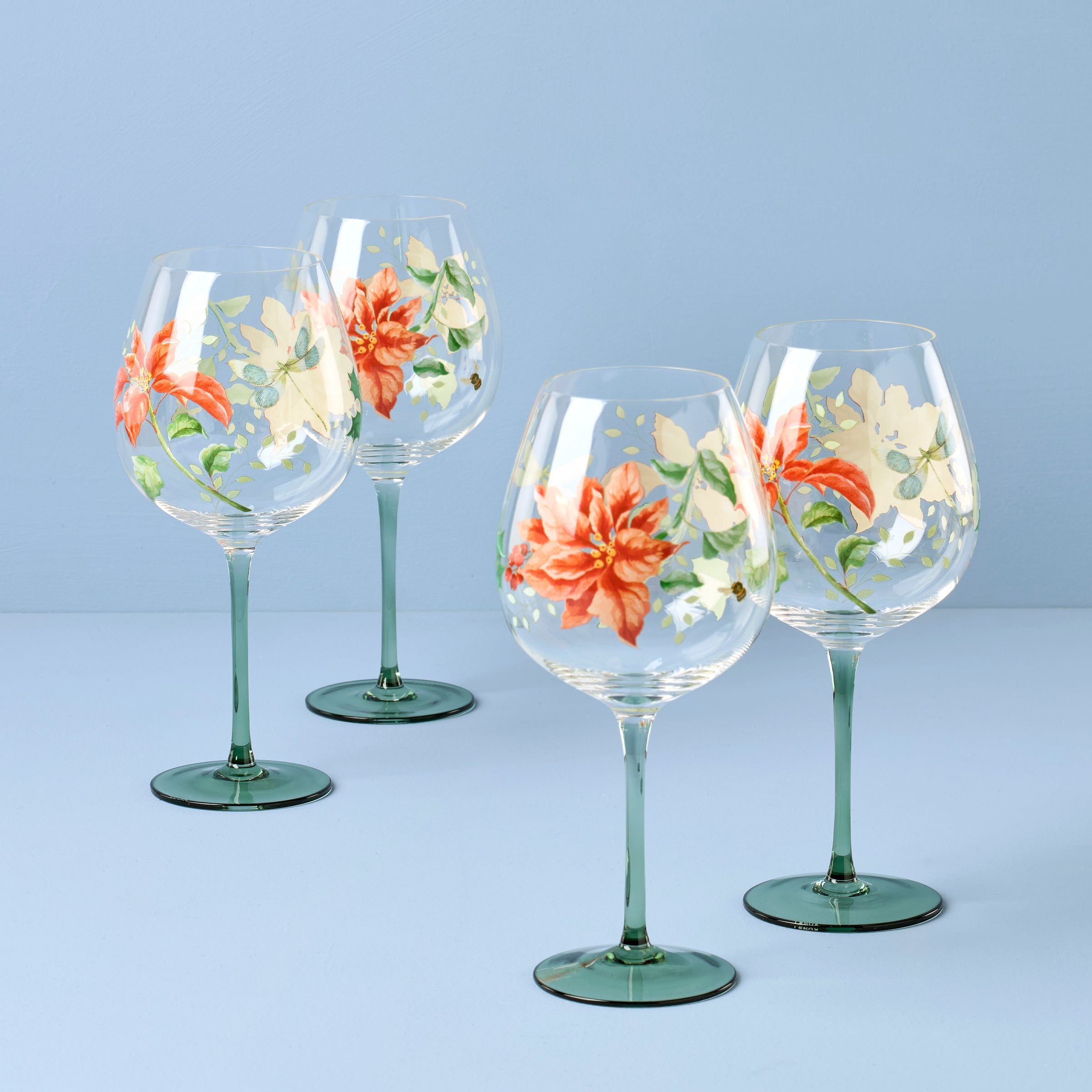 Lenox Premium Butterfly Meadow Holiday Balloon Glasses, Set of 4 - Image 2