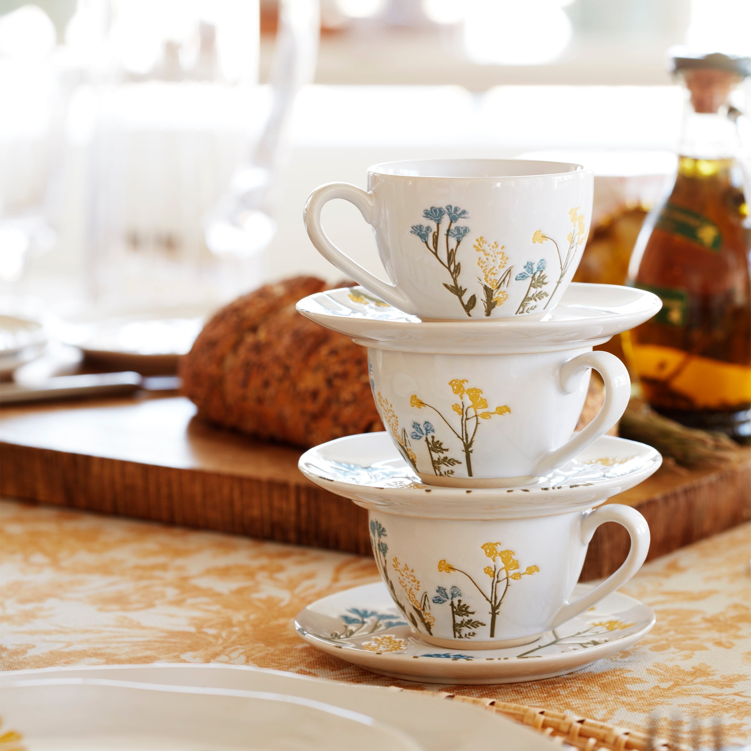 Lenox Premium Wildflowers 8-Piece Espresso Cups & Saucers Set - Image 2