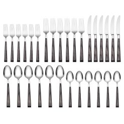 Lenox Premium Coronado Charcoal 30-Piece Flatware Kit