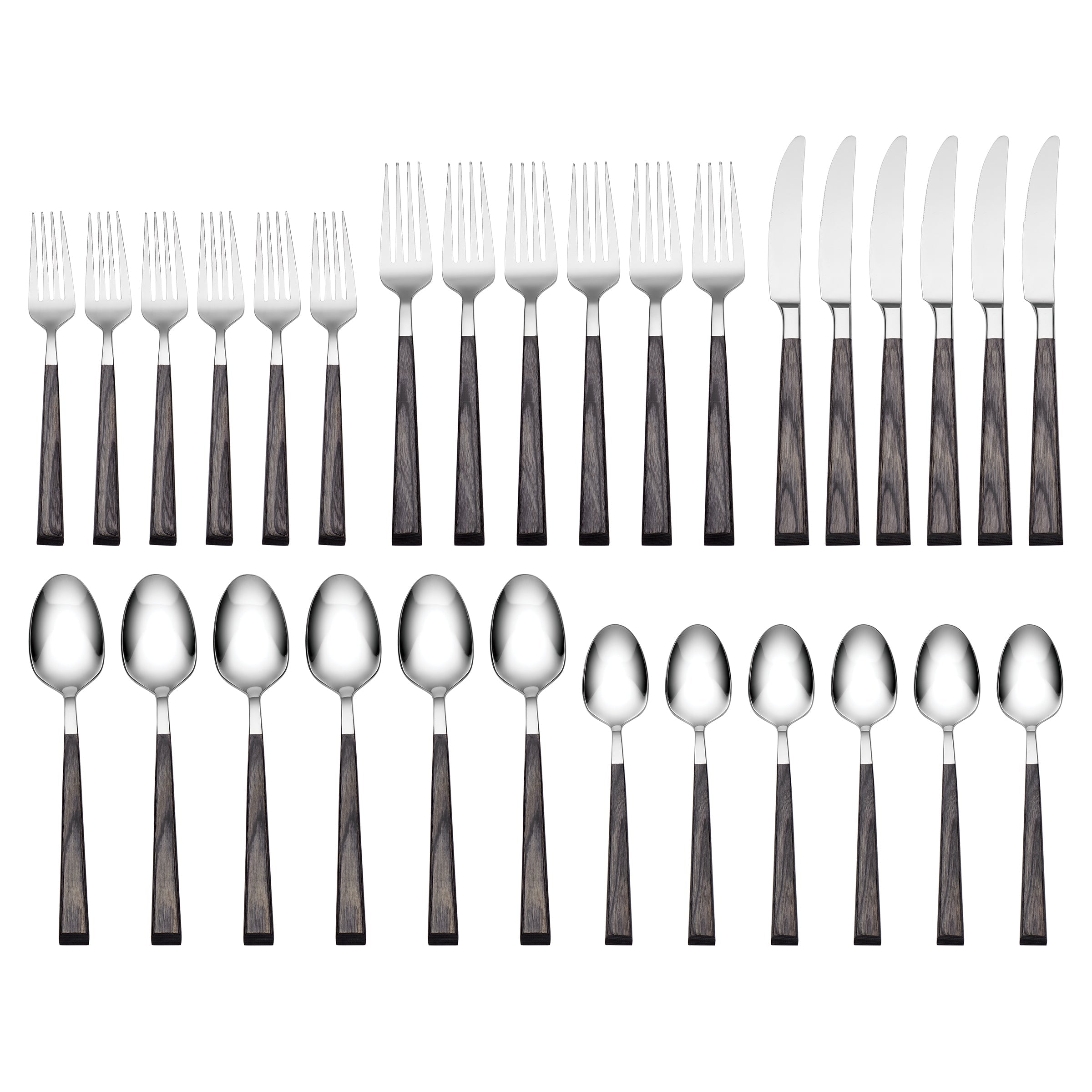 Lenox Premium Coronado Charcoal 30-Piece Flatware Kit