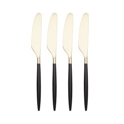 Lenox Premium Gaze Black Champagne Satin Spreaders, Set of 4