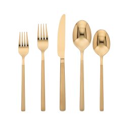 Lenox Premium Kenton Gold Sand 30-Piece Flatware Set
