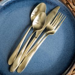 Lenox Premium Poet Champagne Satin 20-Piece Flatware Set