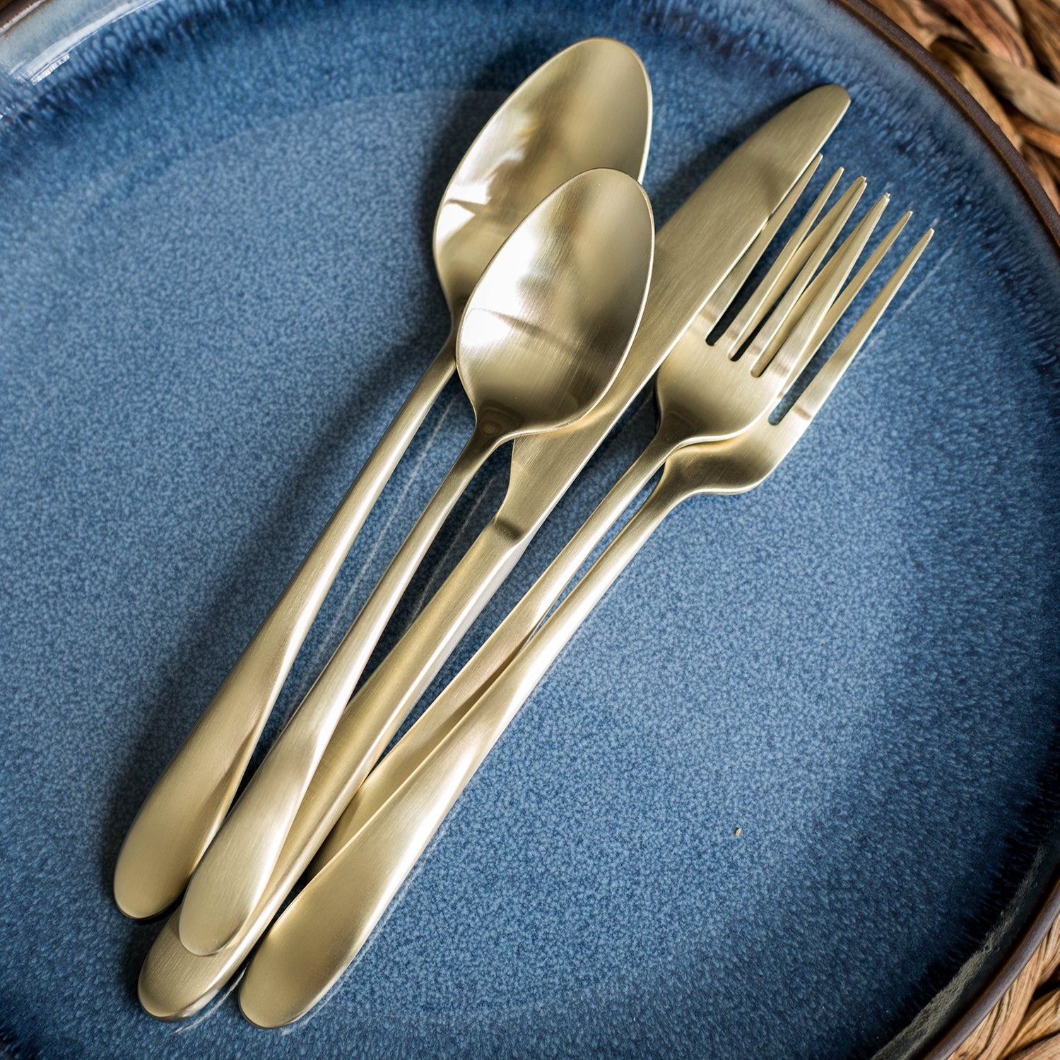 Lenox Premium Poet Champagne Satin 20-Piece Flatware Set