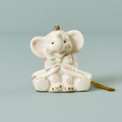 Lenox Premium Personalized Pink Elephant Ornament