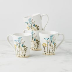 Lenox Premium Wildflowers Mugs, Set of 4