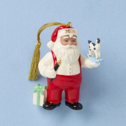 Lenox Premium African American Santa Workshop Ornament