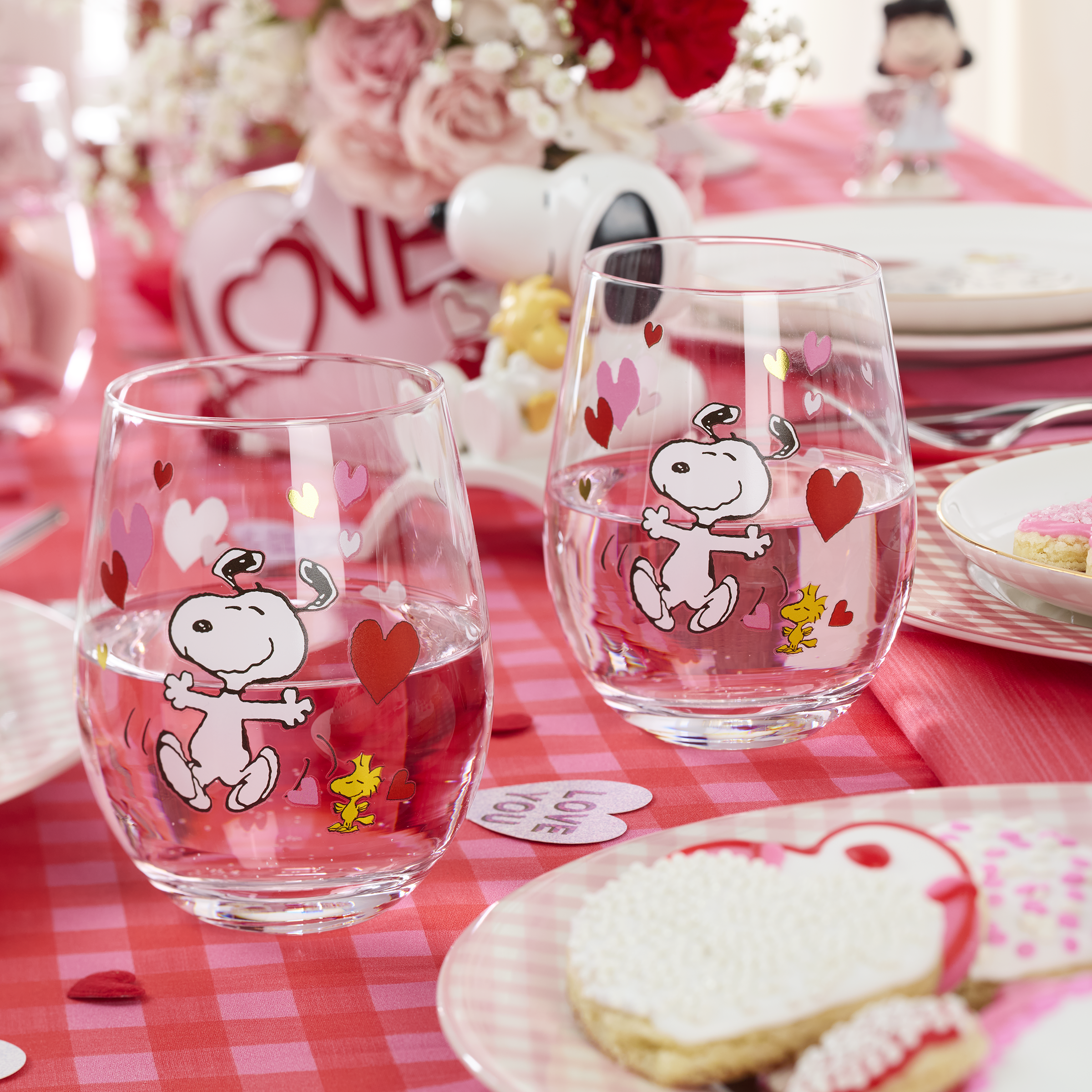 Lenox Premium Snoopy Valentine's Day Tumblers, Set of 4 - Image 3