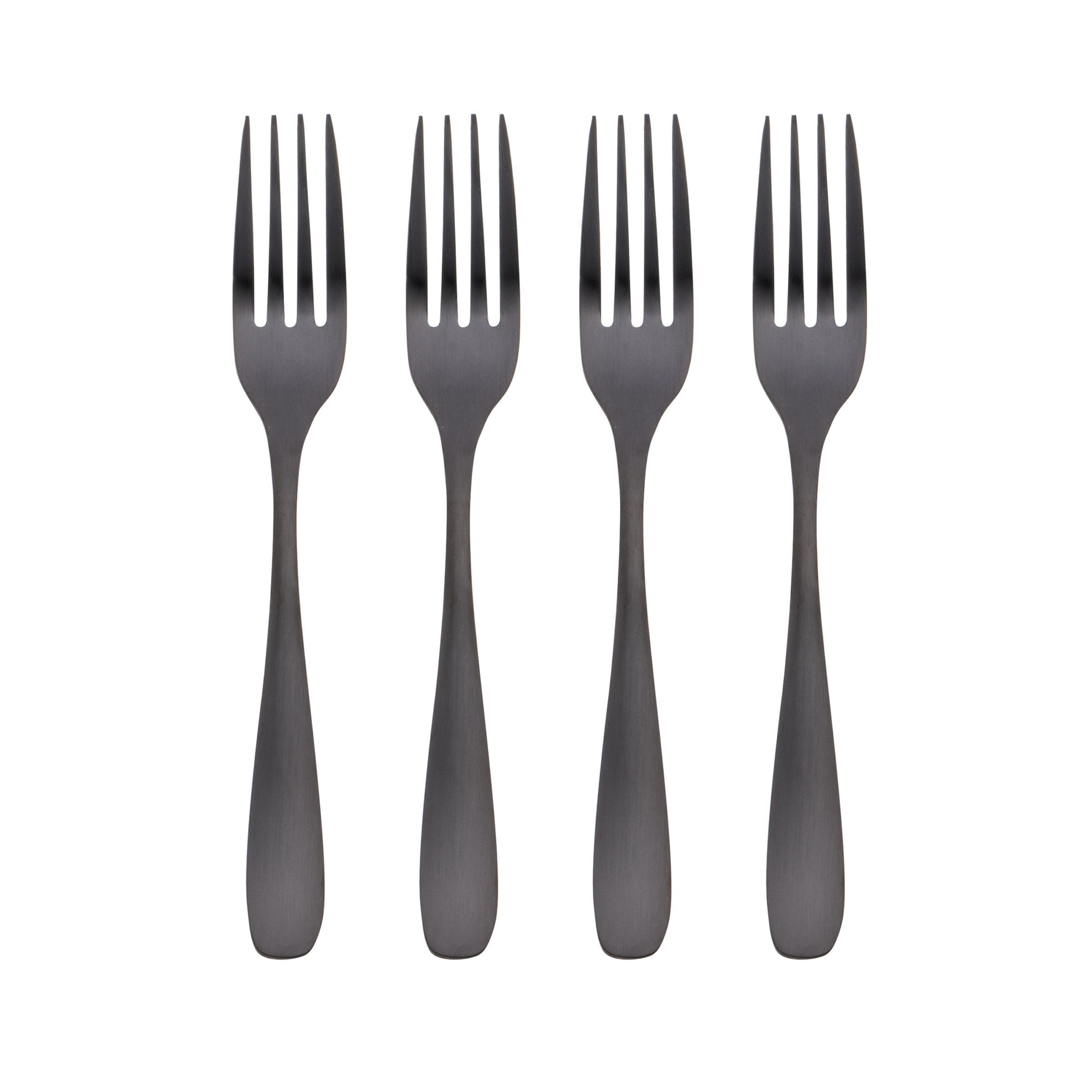 Lenox Premium Eliana Black Satin Salad Forks, Set of 4