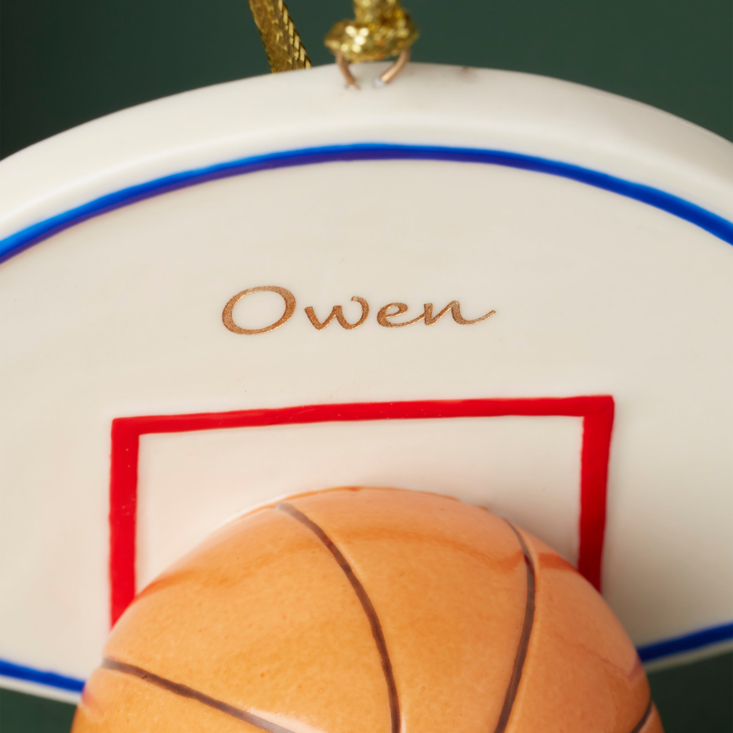 Lenox Premium Personalized Basketball Ornament - Image 3