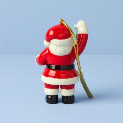 Alternative view of Lenox Premium 2026 Santa with Mistletoe Ornament