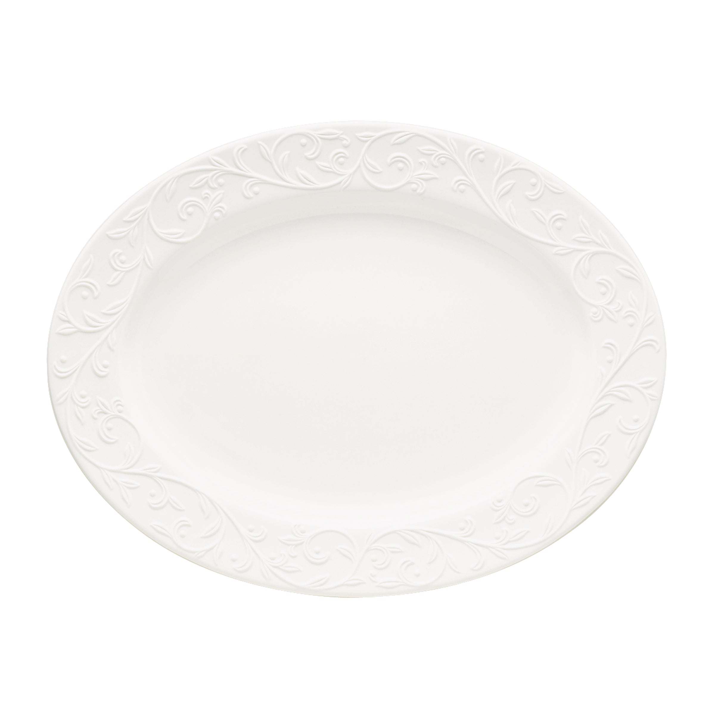 Lenox Premium Opal Innocence Carved Oval Platter