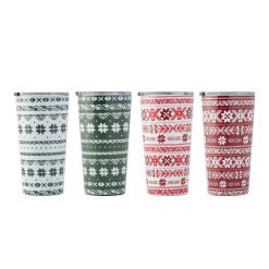 Lenox Premium Fair Isle Highballs, Set of 4