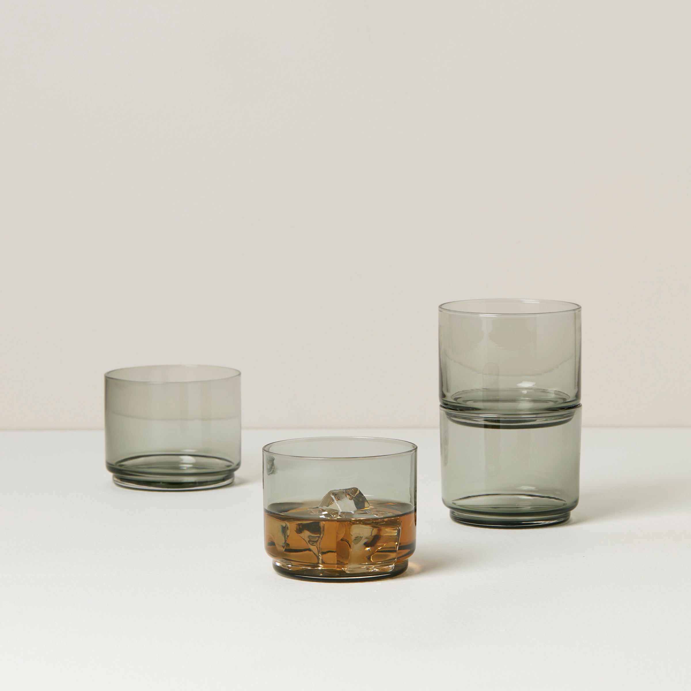 Lenox Premium Tuscany Classics Stackable Smoke Short Glasses, Set of 4 - Image 2