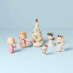 Lenox Premium Peanuts 7-Piece Christmas Pageant Figurines
