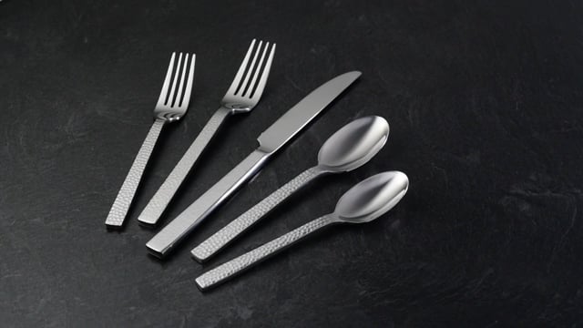 Lenox Premium Chefs Table Hammered 45-Piece Flatware Set - Image 2