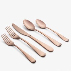 Lenox Premium Rhiannon Copper Satin 20-Piece Flatware Set