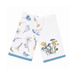 Lenox Premium Wildflowers Embroidered Kitchen Towels, Set of 2